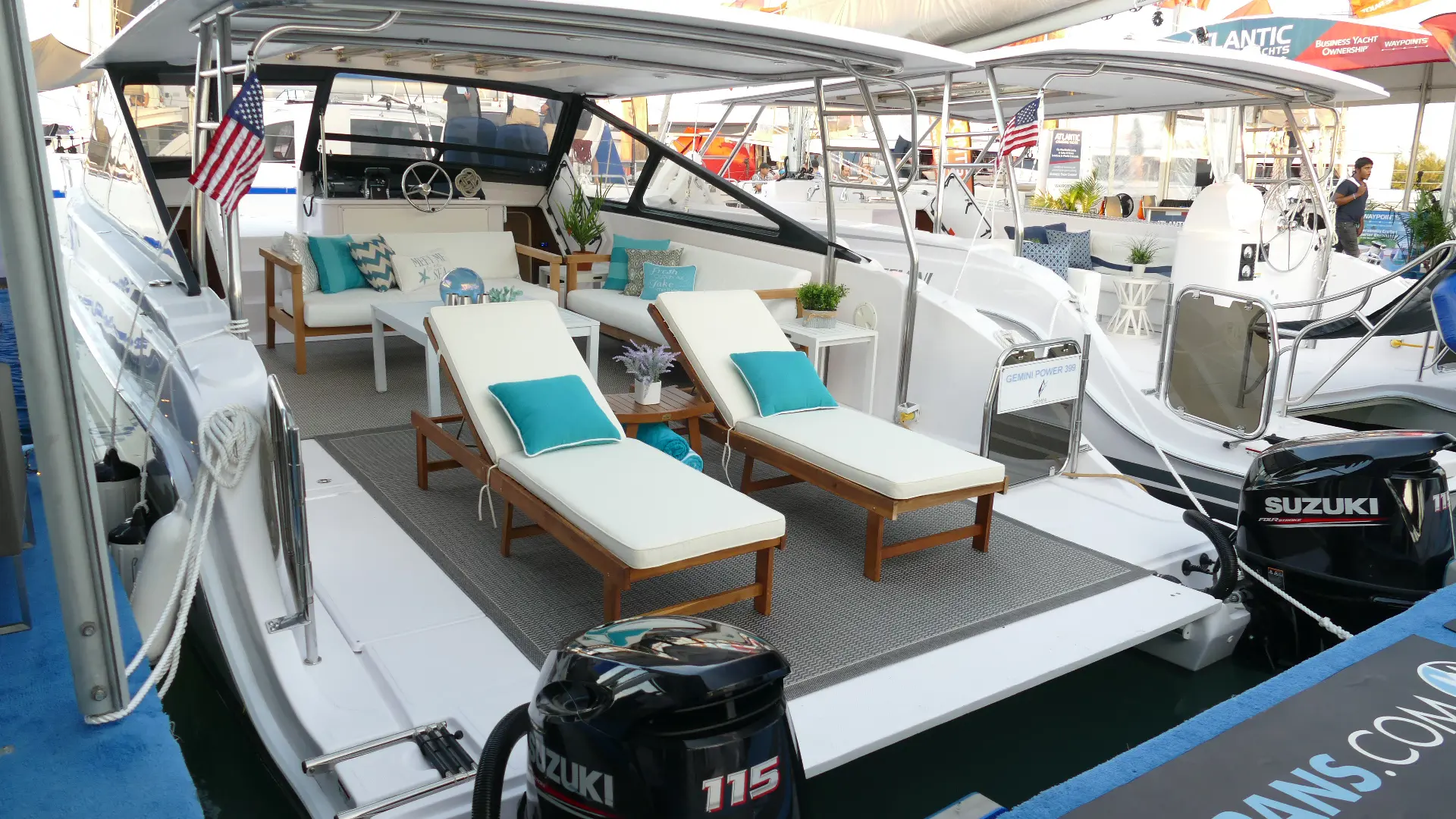 New Power Catamaran for Sale 2020 Freestyle 399 Power Boat Highlights Image Gallery