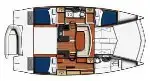 Used Power Catamaran for Sale 2015 Leopard 39 PC Layout & Accommodations Image Gallery