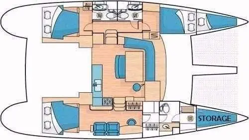 Used Sail Catamaran for Sale 2007 Lagoon 440 Layout & Accommodations Image Gallery