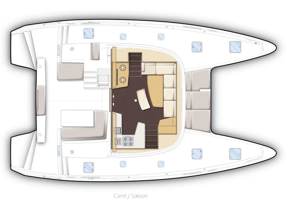 New Sail Catamaran for Sale 2019 Lagoon 42 Layout & Accommodations Image Gallery