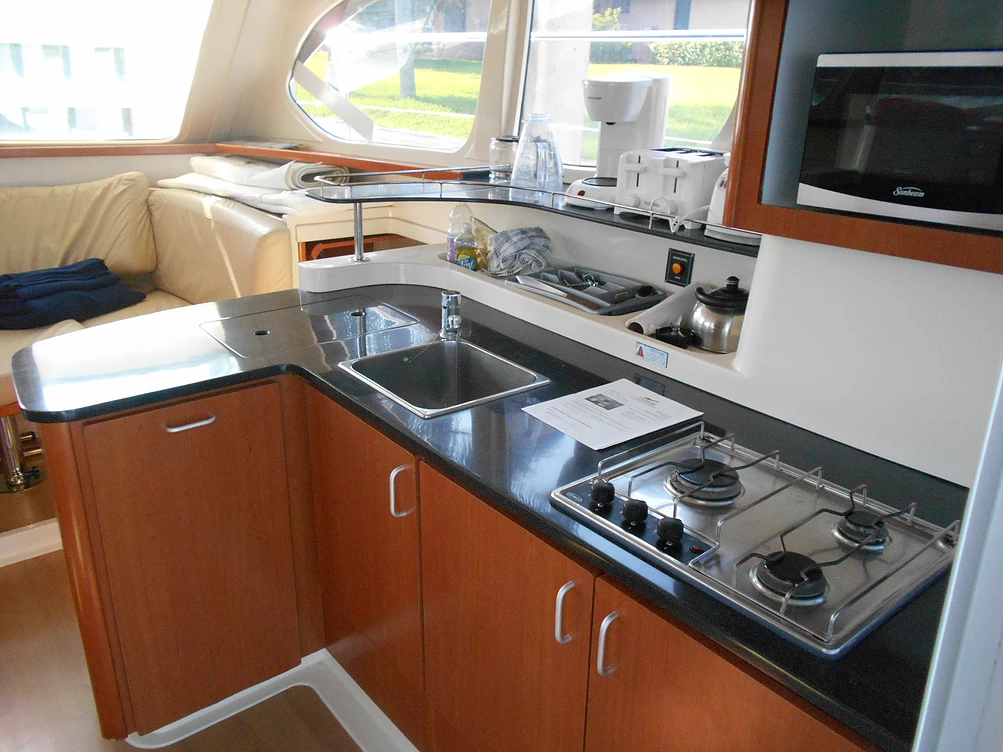 Used Power Catamaran for Sale 2009 Leopard 37 PC Galley Image Gallery