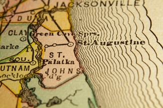 St. Augustine on the map