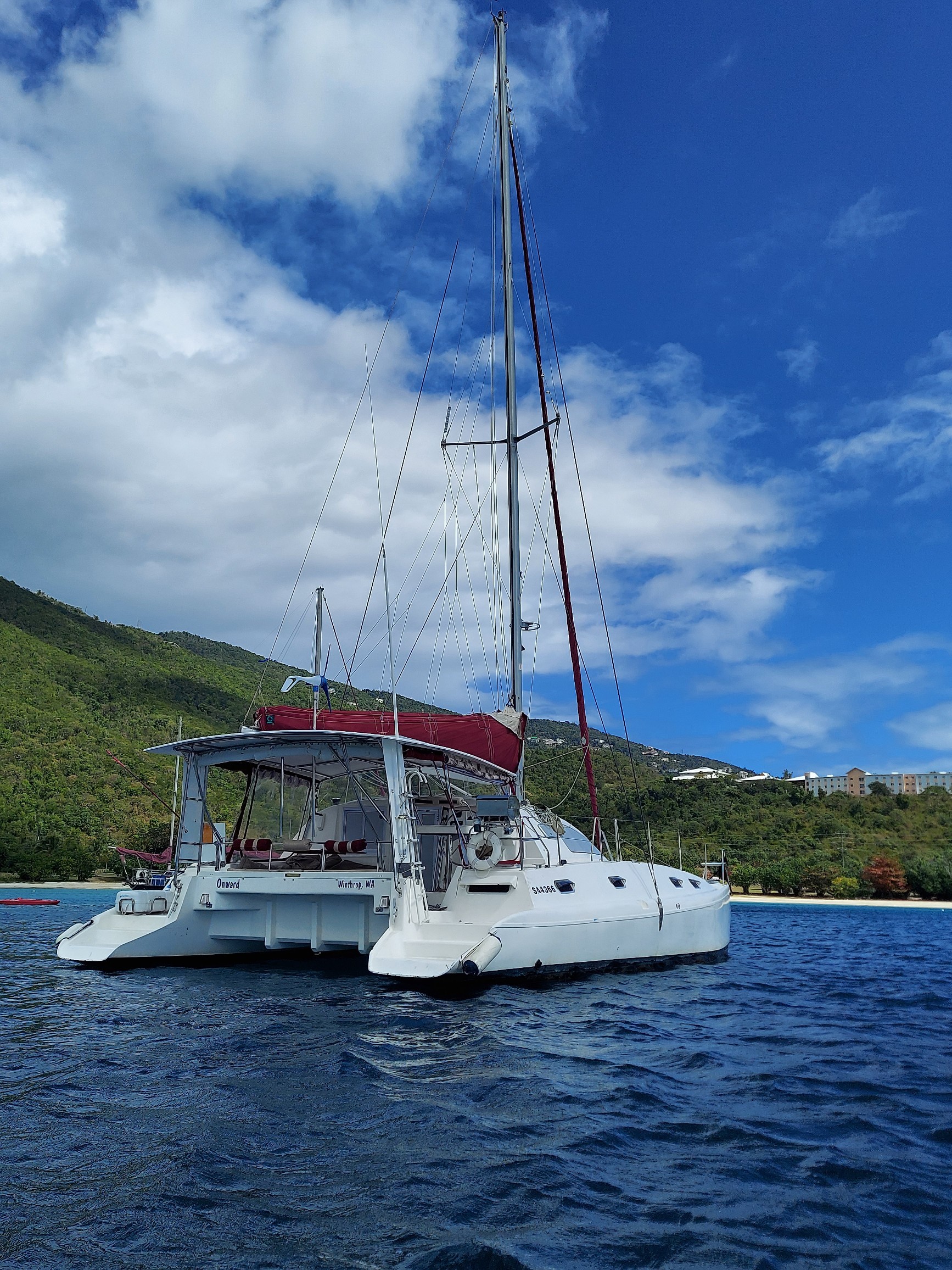 Used Sail Catamaran for Sale 2012 Island Spirit 401 Boat Highlights