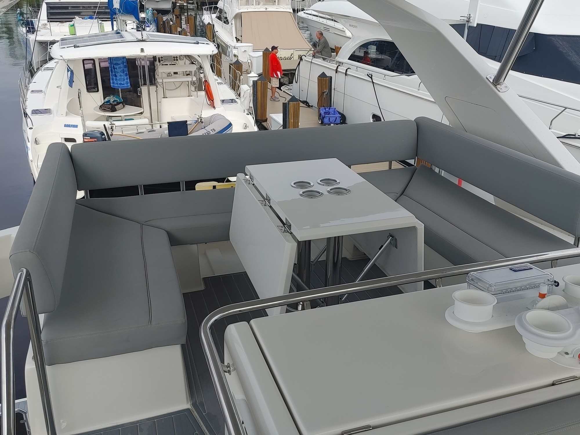 Used Power Catamaran for Sale 2021 Aquila 44  Deck & Equipment