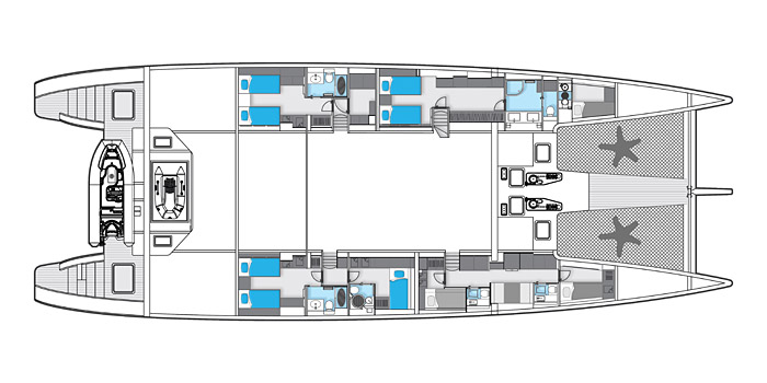 Launched Sail Catamaran for Sale  Sunreef 114 Layout & Accommodations
