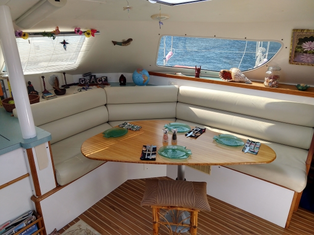 Used Sail Catamaran for Sale 1998 Manta 40 Layout & Accommodations