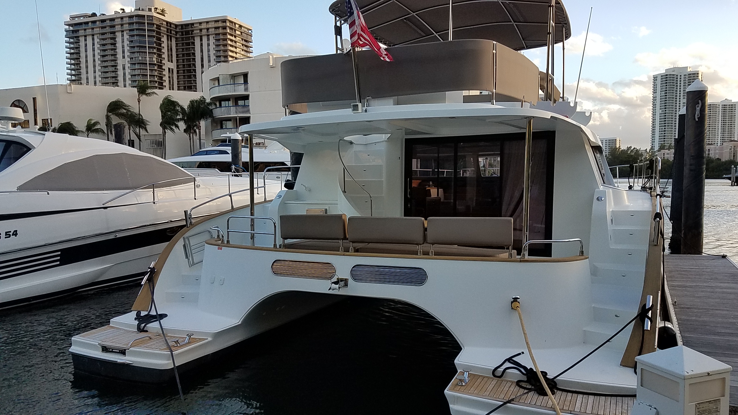 Used Power Catamaran for Sale 2014 Cumberland 47 LC Boat Highlights