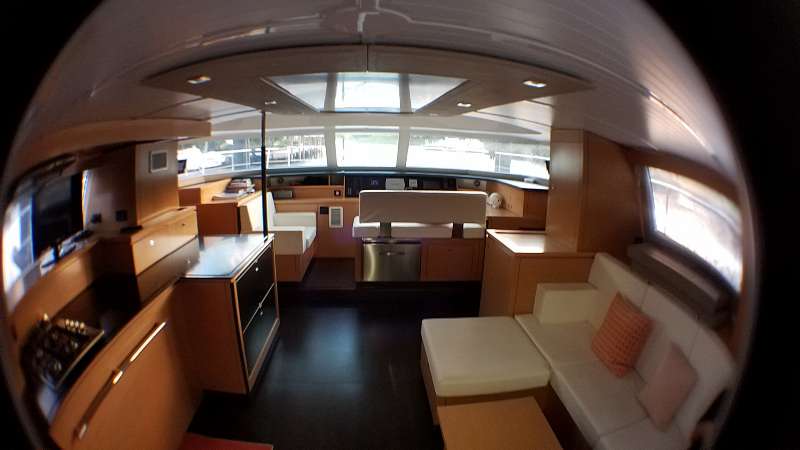 Used Power Catamaran for Sale 2014 Cumberland 47 LC Layout & Accommodations