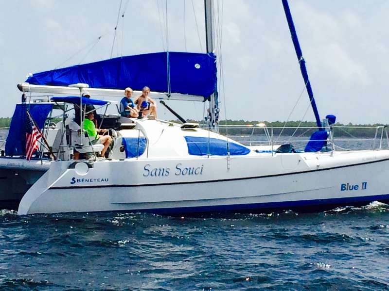 Used sail Catamaran for sale 1987 Blue II (34ft)